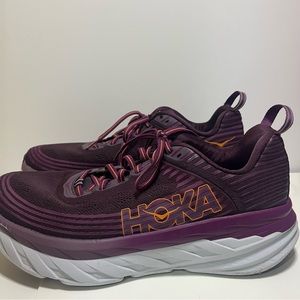 Purple HOKA shoes